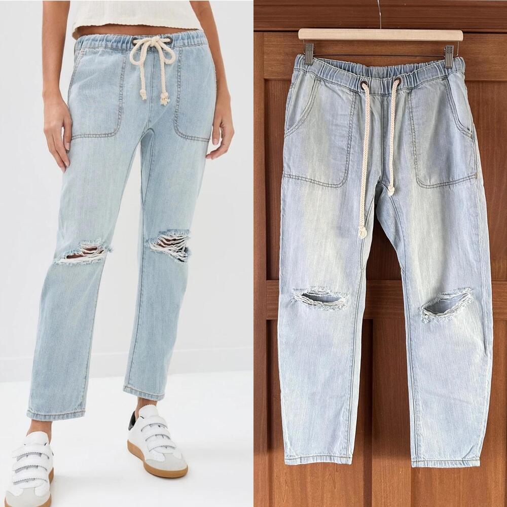 One Teaspoon Shabbies Hustler Drawstring Relaxed Boyfriend Jeans Women’s Small